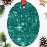 /r/Place Emerald Oval Ornament (Two Sides) Front