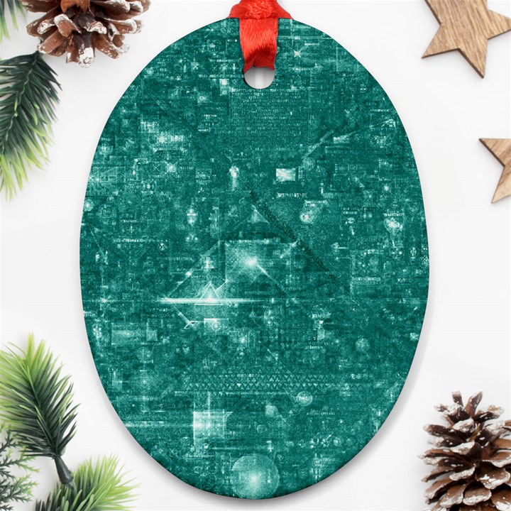 /r/Place Emerald Oval Ornament (Two Sides)