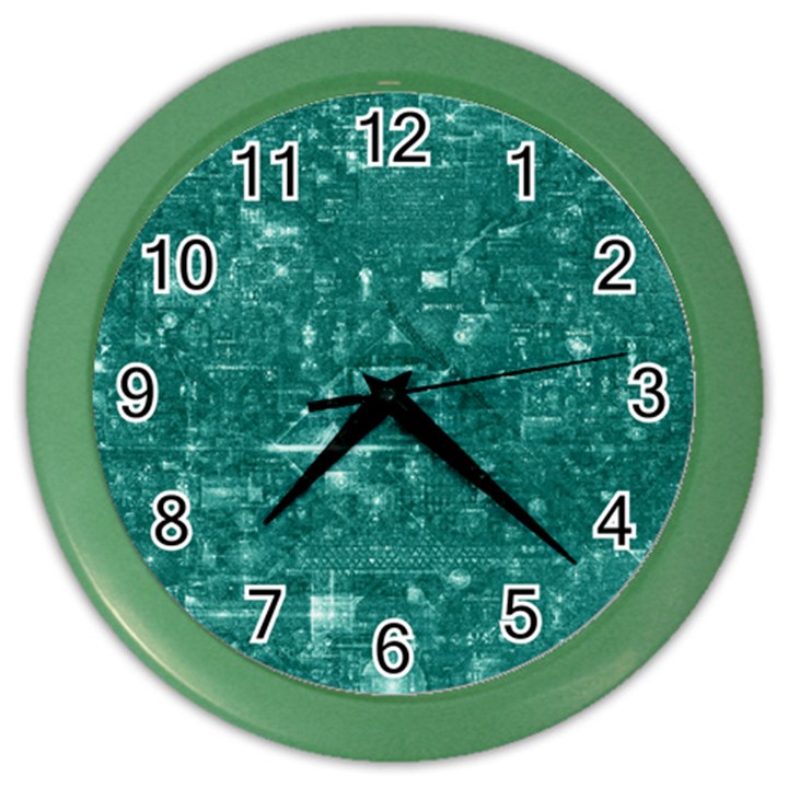 /r/Place Emerald Color Wall Clocks