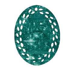 /r/place Emerald Oval Filigree Ornament (two Sides) by rplace