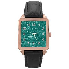 /r/place Emerald Rose Gold Leather Watch  by rplace