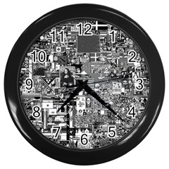 /r/place Retro Wall Clocks (black) by rplace