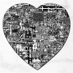 /r/place Retro Jigsaw Puzzle (heart) by rplace