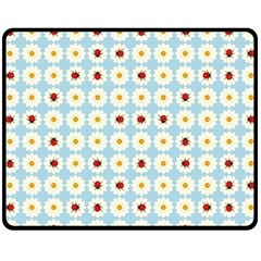 Ladybugs Pattern Fleece Blanket (medium)  by linceazul