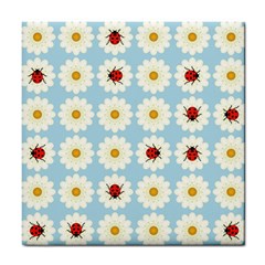 Ladybugs Pattern Tile Coasters by linceazul