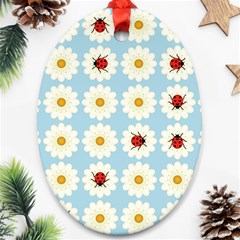 Ladybugs Pattern Ornament (oval) by linceazul