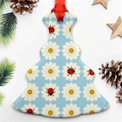 Ladybugs Pattern Christmas Tree Ornament (two Sides) by linceazul