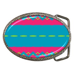 Blue Green Chains        Belt Buckle by LalyLauraFLM