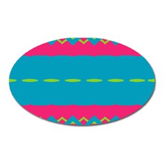 Blue Green Chains        Magnet (oval) by LalyLauraFLM