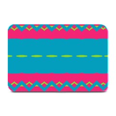 Blue Green Chains       Large Bar Mat by LalyLauraFLM