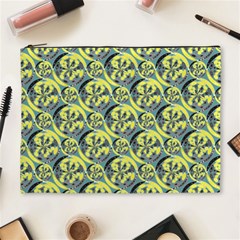 Black And Yellow Pattern Cosmetic Bag (xl) by linceazul