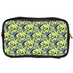 Black And Yellow Pattern Toiletries Bags 2-side by linceazul