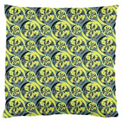 Black And Yellow Pattern Large Cushion Case (two Sides) by linceazul