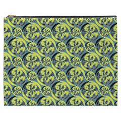 Black And Yellow Pattern Cosmetic Bag (xxxl)  by linceazul