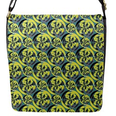 Black And Yellow Pattern Flap Messenger Bag (s) by linceazul