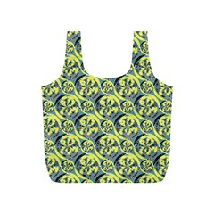 Black And Yellow Pattern Full Print Recycle Bags (s)  by linceazul