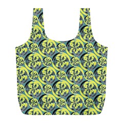 Black And Yellow Pattern Full Print Recycle Bags (l)  by linceazul