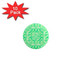 Kiwi Green Geometric 1  Mini Magnet (10 Pack)  by linceazul