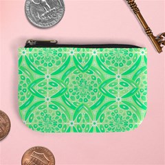 Kiwi Green Geometric Mini Coin Purses by linceazul