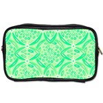 Kiwi Green Geometric Toiletries Bags Front