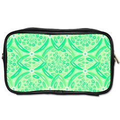 Kiwi Green Geometric Toiletries Bags 2-side by linceazul