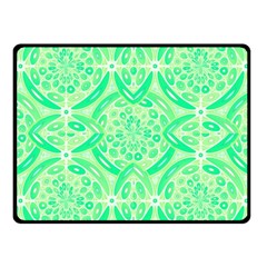 Kiwi Green Geometric Fleece Blanket (small) by linceazul