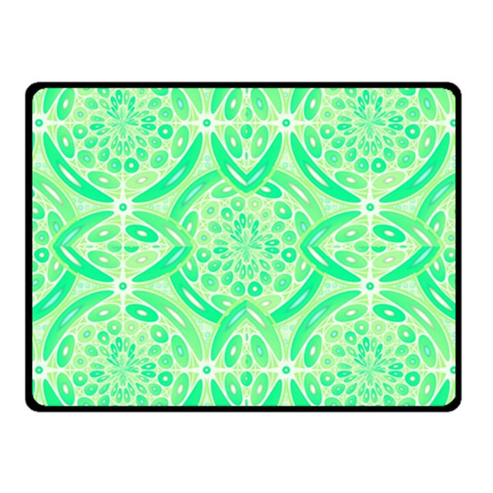 Kiwi Green Geometric Fleece Blanket (Small)