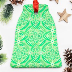 Kiwi Green Geometric Ornament (bell) by linceazul