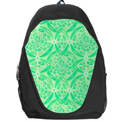 Kiwi Green Geometric Backpack Bag by linceazul