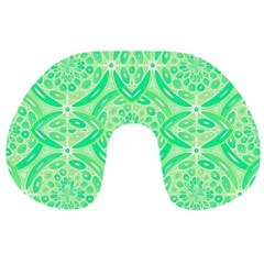 Kiwi Green Geometric Travel Neck Pillows