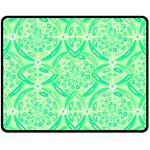 Kiwi Green Geometric Double Sided Fleece Blanket (Medium)  58.8 x47.4  Blanket Front