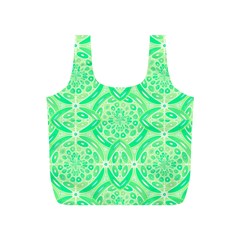 Kiwi Green Geometric Full Print Recycle Bags (s)  by linceazul