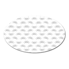 Pop Art Style Crabs Motif Pattern Blob Oval Magnet by dflcprints