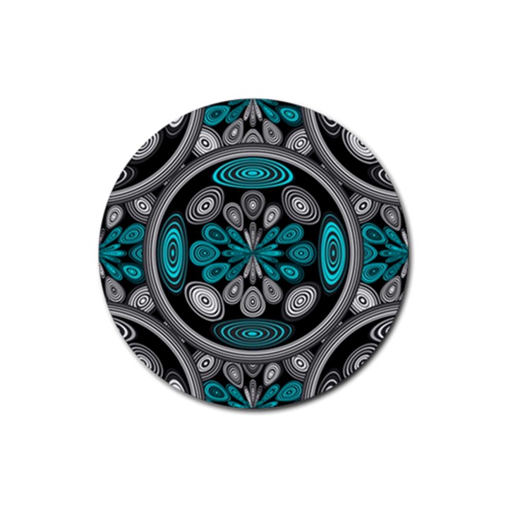 Geometric Arabesque Rubber Round Coaster (4 pack) 