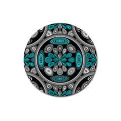 Geometric Arabesque Magnet 3  (round) by linceazul