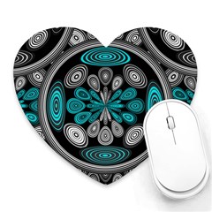 Geometric Arabesque Heart Mousepads by linceazul