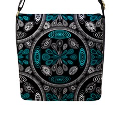 Geometric Arabesque Flap Messenger Bag (l)  by linceazul