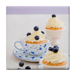 Blueberry Cupcakes Tile Coasters by Coelfen