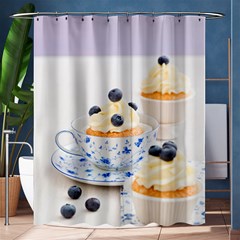 Blueberry Cupcakes Shower Curtain 60  X 72  (medium)  by Coelfen