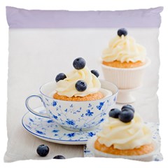 Blueberry Cupcakes Standard Flano Cushion Case (one Side) by Coelfen