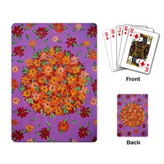 Floral Sphere Playing Cards Single Design