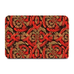 Red And Brown Pattern Plate Mats by linceazul