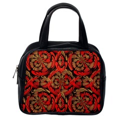 Red And Brown Pattern Classic Handbags (one Side) by linceazul