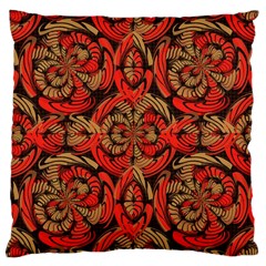 Red And Brown Pattern Large Cushion Case (one Side) by linceazul