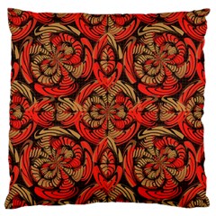 Red And Brown Pattern Large Flano Cushion Case (one Side) by linceazul