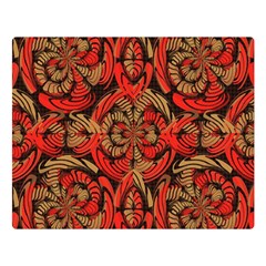 Red And Brown Pattern Double Sided Flano Blanket (large)  by linceazul