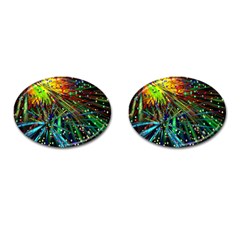 Exploding Fireworks Cufflinks (oval) by StuffOrSomething