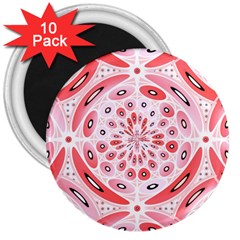 Geometric Harmony 3  Magnets (10 Pack)  by linceazul