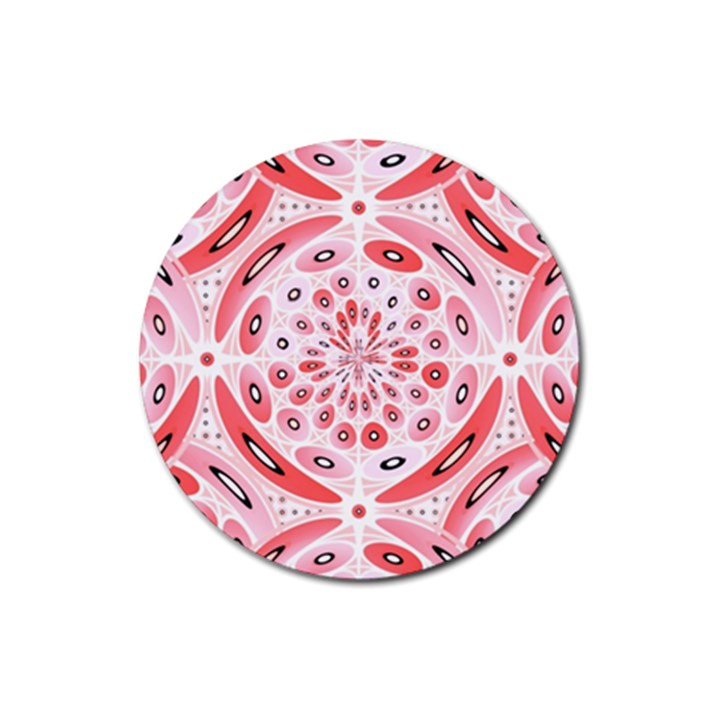 Geometric Harmony Rubber Round Coaster (4 pack) 