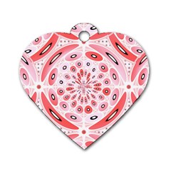 Geometric Harmony Dog Tag Heart (one Side) by linceazul